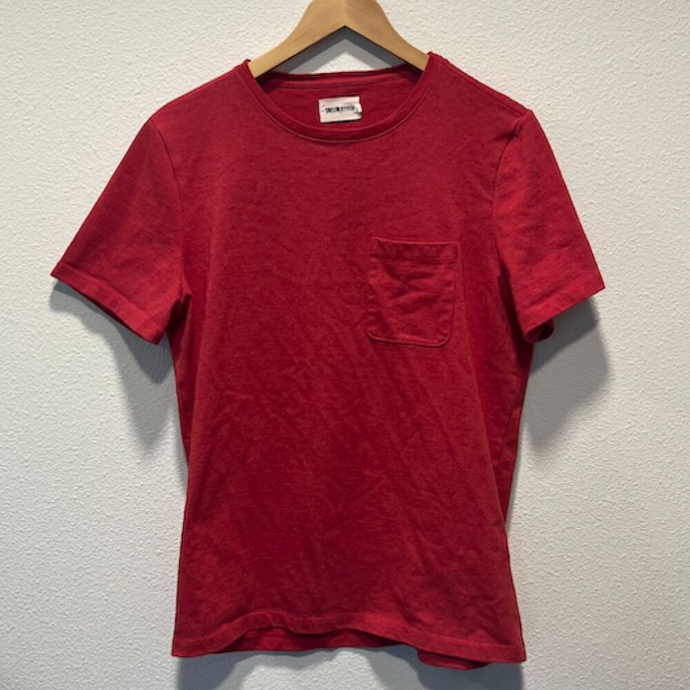 Taylor Stitch Heavy Bag Tee in Cardinal - M - 40